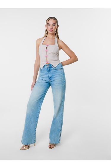 Halter Neck Top With Bows