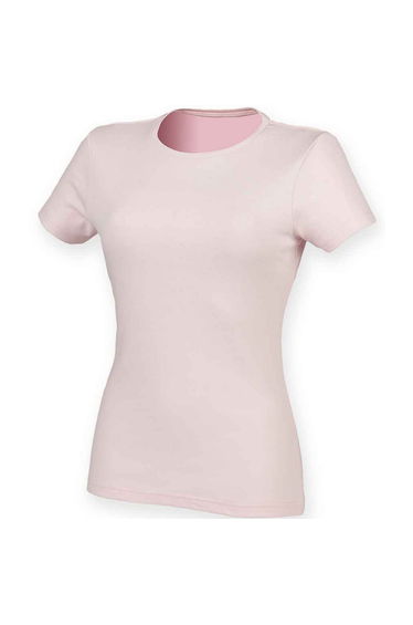 SF Womens/Ladies Feel Good T-Shirt - Baby Pink