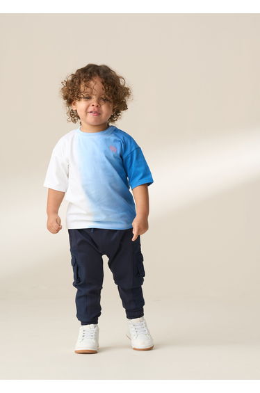 Brad Blue Mini Ombre Washed T-shirt