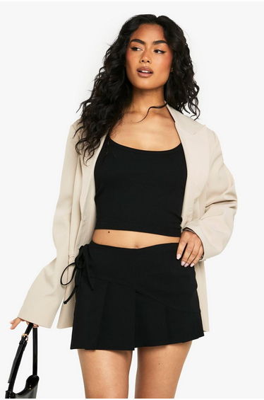 Bengaline Wrap Tie Side Skort