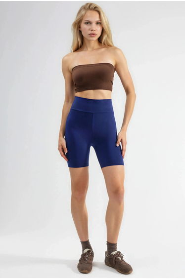 High Waist Soft Textured Biker Shorts Ellie Collection