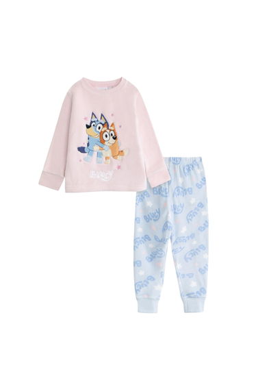 Bluey Girls Character Long-Sleeved Long Pyjama Set - Pink