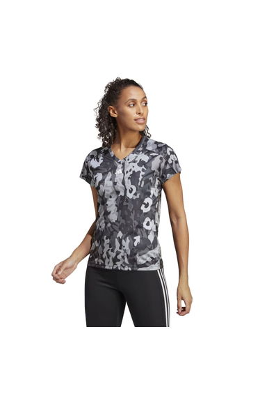 AEROREADY Train Essentials Minimal Branding V-Neck Floral Print T-Shirt