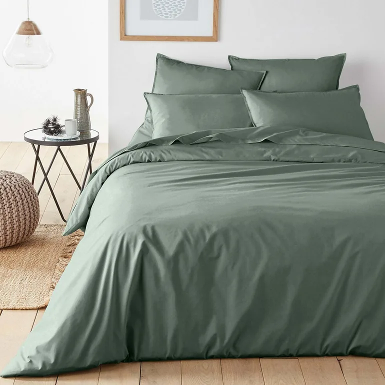 Plain Organic Cotton Percale Bolster Pillowcase - 1