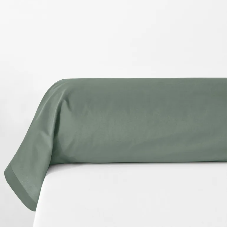 Plain Organic Cotton Percale Bolster Pillowcase
