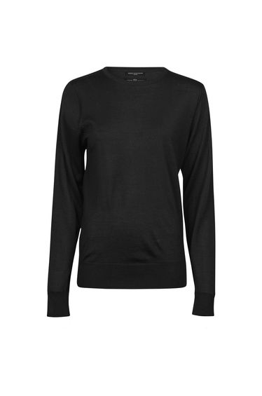 Tee Jays Womens/Ladies Crew Neck Sweatshirt - Black