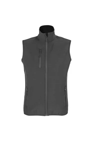 SOLS Womens/Ladies Falcon Softshell Recycled Body Warmer - Charcoal