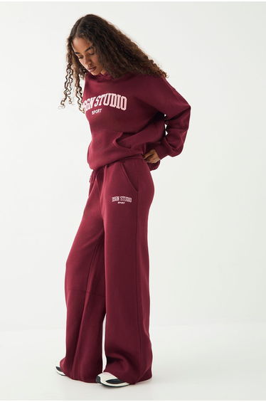 DSGN Studio Straight Leg Jogger - burgundy