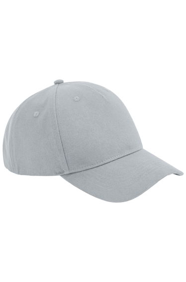 Beechfield Unisex Adult Organic Cotton 5 Panel Baseball Cap - Light Grey