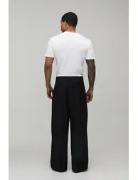 Slim Flared Tailored Trousers - black - 1