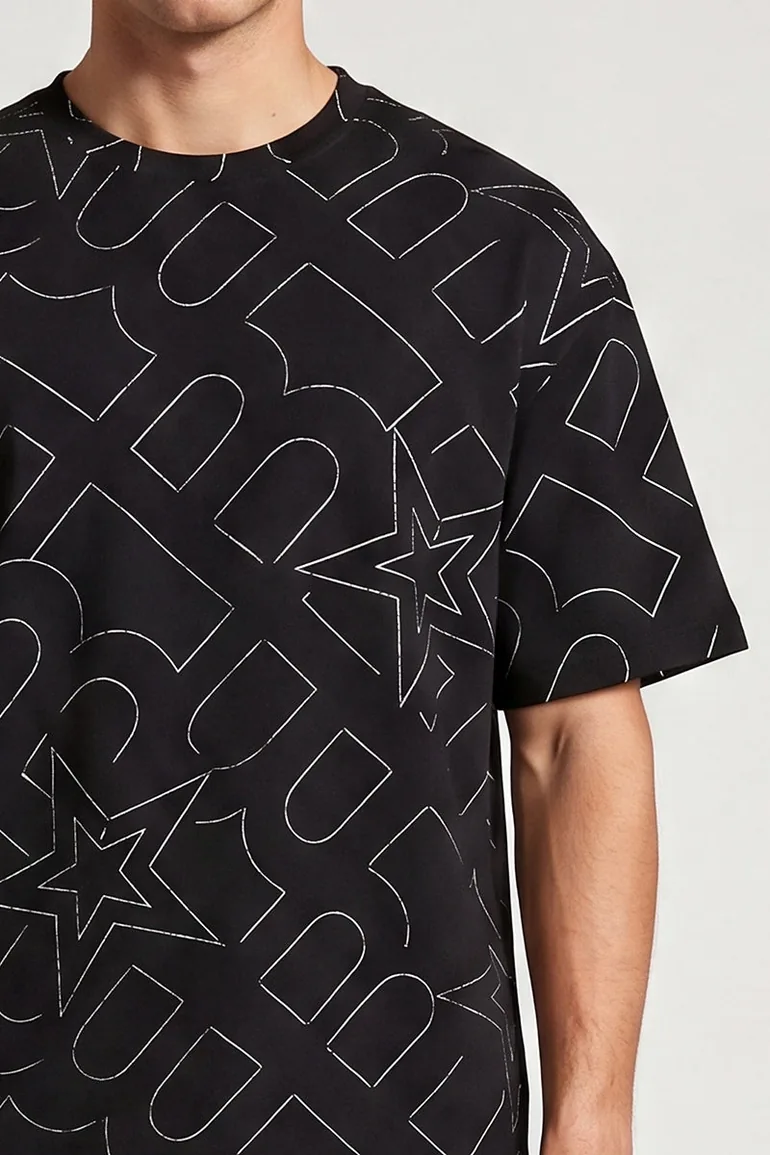 Oversized Printed T Shirt - 2