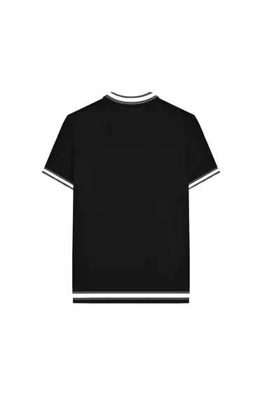 تيشيرت بولو قطن لامبريتا أسود