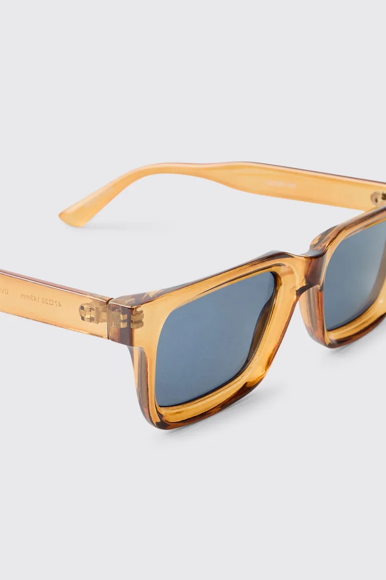 Orange Rim Wayfarer Sunglasses - orange - 2