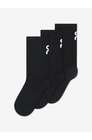 On Running Kids Logo High Socks in Black
