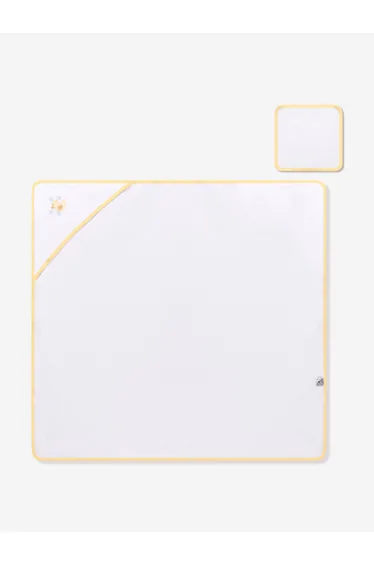 Baby Rubber Ducky Embroidered Towel in White