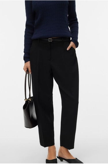 Belted Barrel Trousers