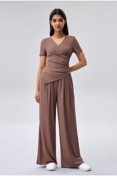 Wide Leg Drawstring Trousers