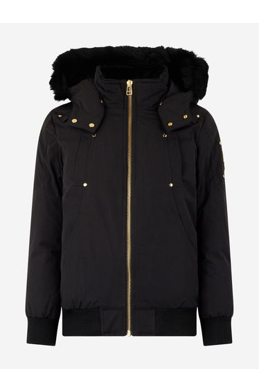 Moose Knuckles Kids Down Padded Bomber Jacket in Black