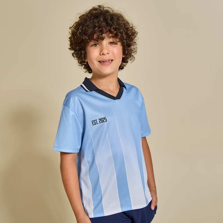 Oversized Football T-shirt BLUE - 1