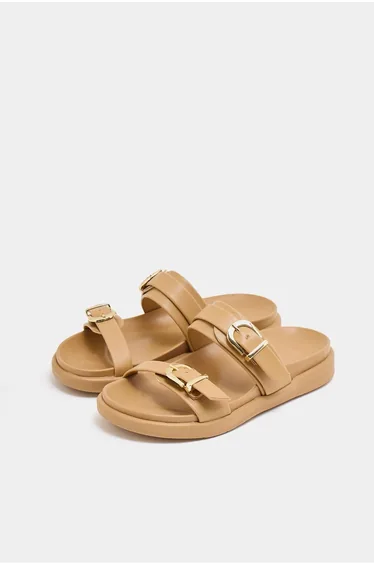 Trend Double Buckle Slippers