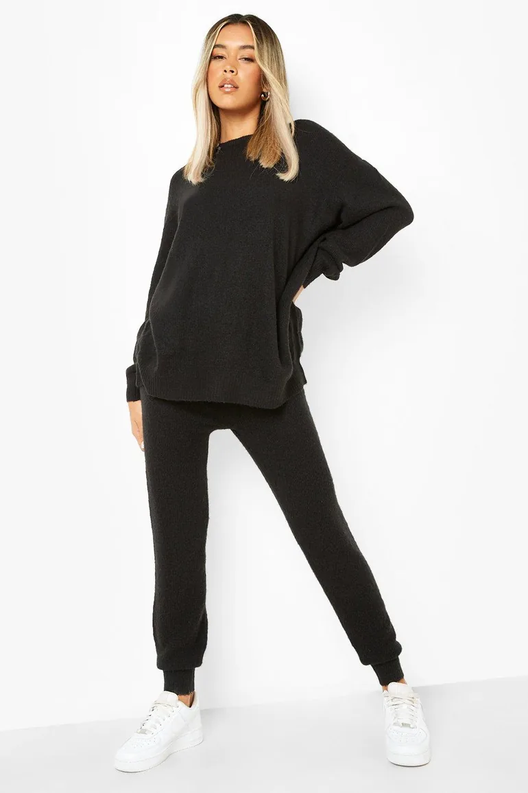 Soft Knit Tracksuit - black