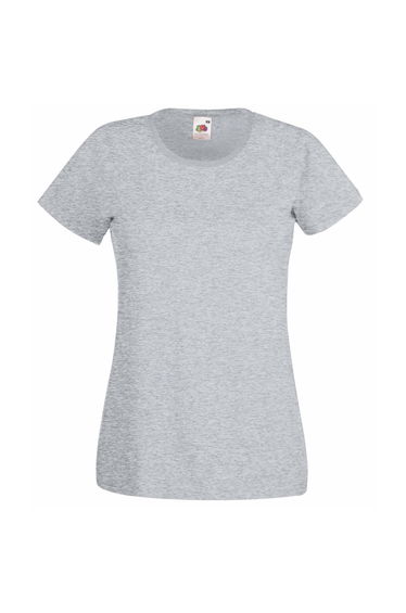 Fruit Of The Loom Ladies/Womens Lady-Fit Valueweight Short Sleeve T-Shirt (Pack Of 5) - Heather Grey