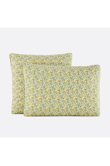 Dalina Floral Print Washed Linen/Cotton Pillowcase