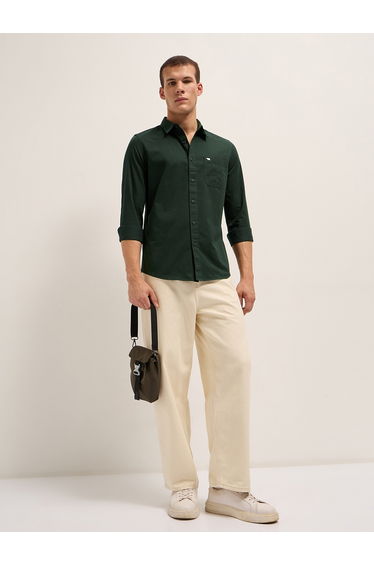 Men Cotton Slim Fit Casual Shirt