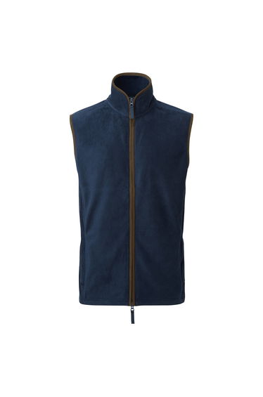 Premier Mens Artisan Fleece Gilet - Navy/Brown