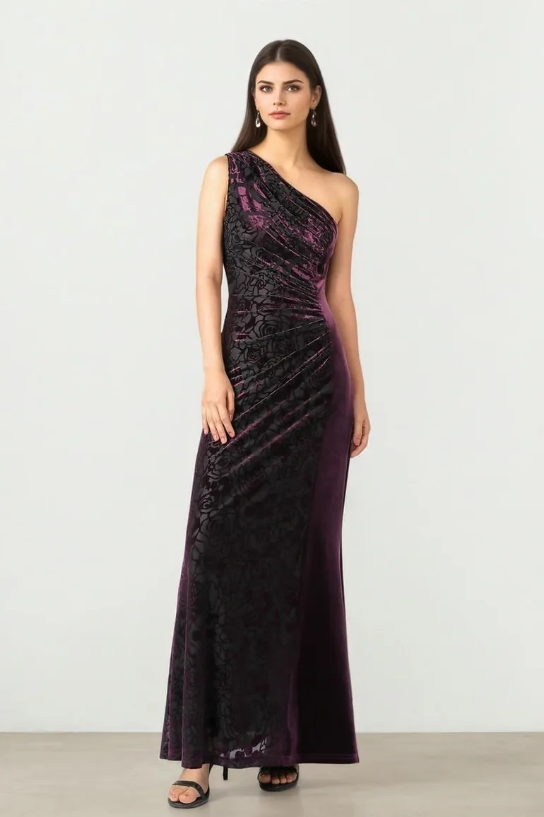 Purple Devor Velvet Dress Femi9 Purple : Evening Dresses : VogaCloset Iraq Purple Devor Velvet Dress Femi9 Purple : Evening Dresses : VogaCloset Iraq
