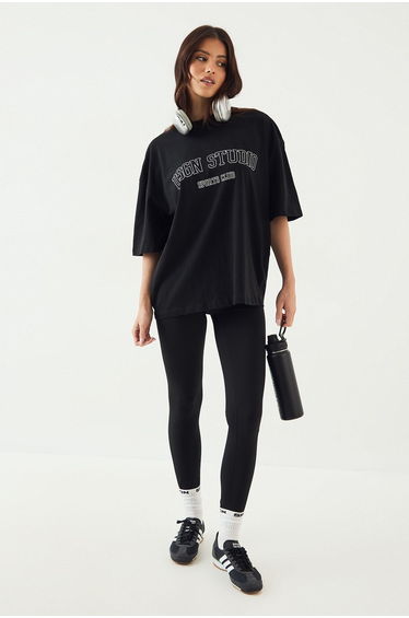 DSGN Studio Sports Club Heavyweight Oversized T-Shirt - black