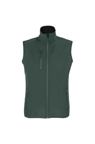 SOLS Womens/Ladies Falcon Softshell Recycled Body Warmer - Forest Green