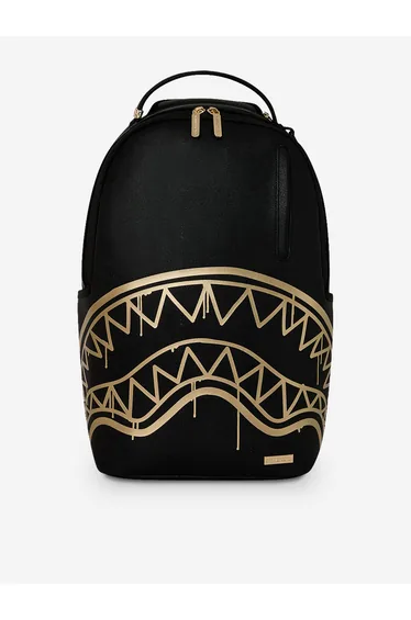Sprayground Kids That Gold Drap Backpack in Black (45cm)