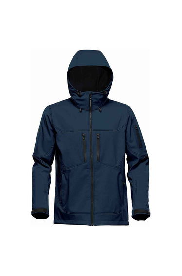 Stormtech Mens Epsilon 2 Hooded Soft Shell Jacket - Navy/Graphite Grey
