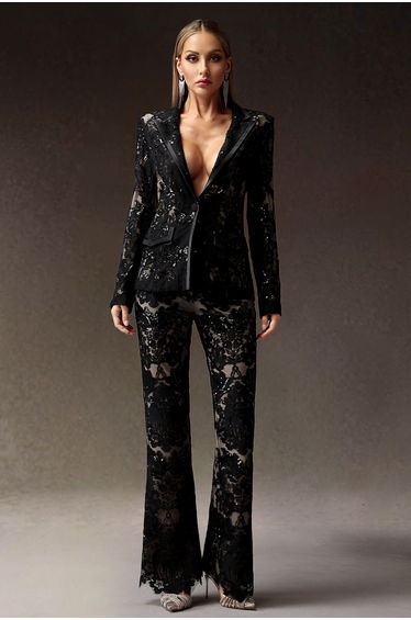 Rola V-neck Lace Printing Suit