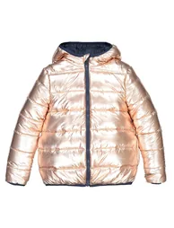 Reversible Hooded Padded Jacket with Recycled Padding - 1