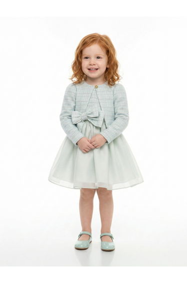 Florel Baby Girls Dress and Jacket Set in Blue