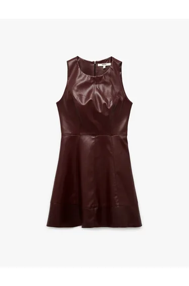 Faux Leather Mini Dress
