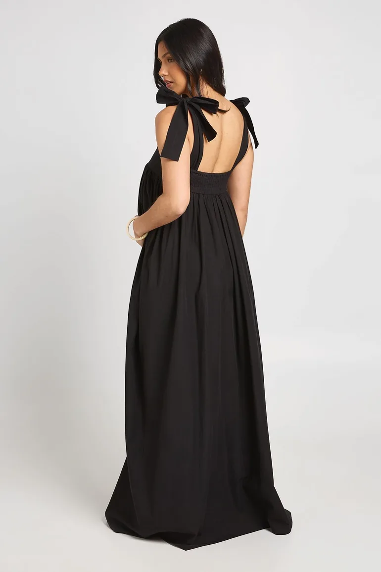 maternity black tie dress Angel Cara Maternity Maxi allowing plenty of room and comfort as your bump grows Crafted in cotton poplin for a crisp yet breathable feel Maternity Wedding Guest Dresses -