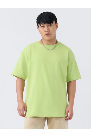 Men Oversized Neon Green T-Shirt