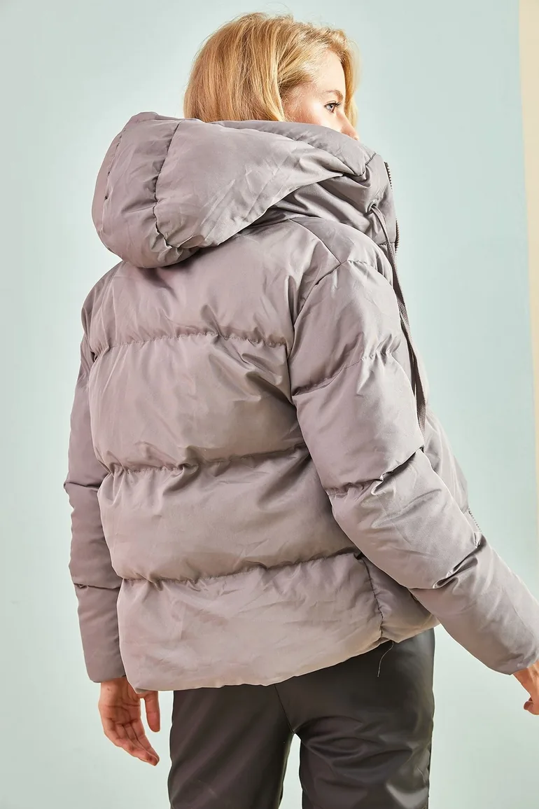 Women's Hooded Puffer Coat - 5