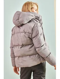 Women's Hooded Puffer Coat - 5
