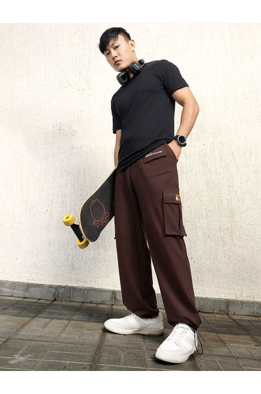 Mid Rise Patch Detail Flap Pocket Pants