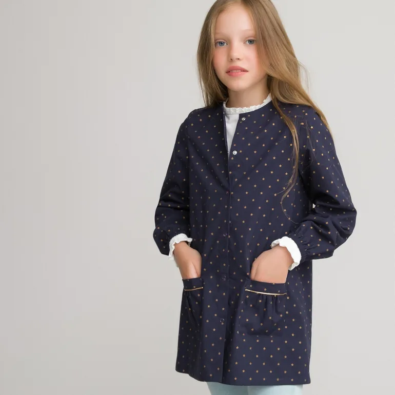 Star Print Cotton Smock - 1