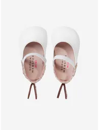 Baby Girls Leather Evangeline Shoes in White - 3
