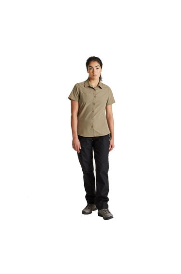 Craghoppers Womens/Ladies Expert Kiwi Short-Sleeved Shirt - Pebble