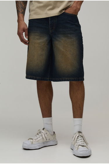 Regular Rigid Denim Jorts - vintage blue
