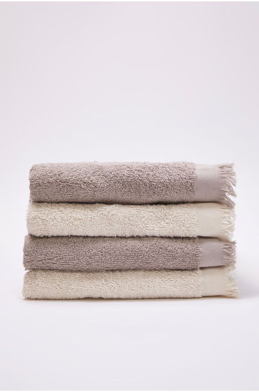 Set of 4 Tassel Detailed Face Towels 50X80Cm