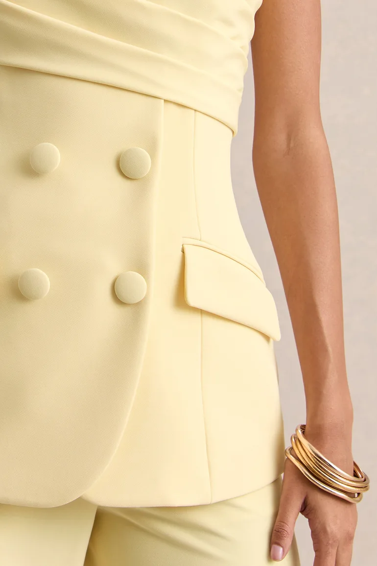 Lunivra | Lemon Square-Neck Tailored Top - 6