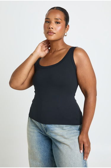 Plus Super Soft Touch Vest - black